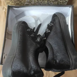 Sneakers donna con zeppa interna nere