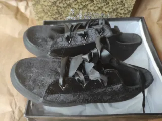 Sneakers donna con zeppa interna nere