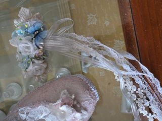 Diadema Comunión/Arras Flores y Tul