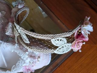 Diadema Comunión/Arras Flores y Tul