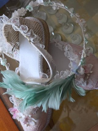 Diadema Comunión/Arras Flores y Tul