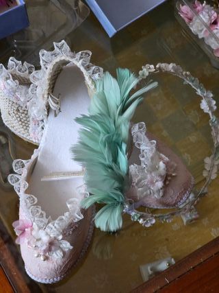 Diadema Comunión/Arras Flores y Tul