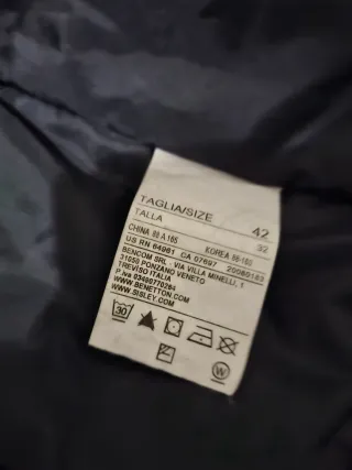 Chaqueta Benetton Negra Mujer