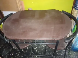 Mesa de cocina madera y metal