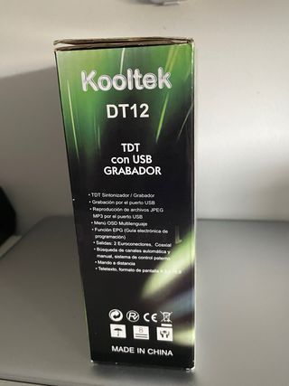 TDT Grabador Kooltek con USB