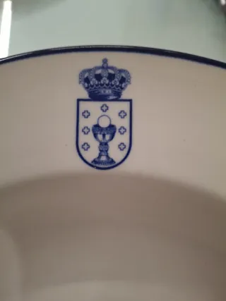 6 Platos Hondos Santa Clara 23cm escudo Galicia