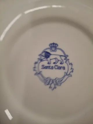 6 Platos Hondos Santa Clara 23cm escudo Galicia