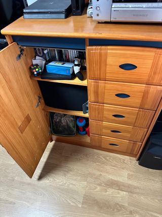 Cama individual con cajones