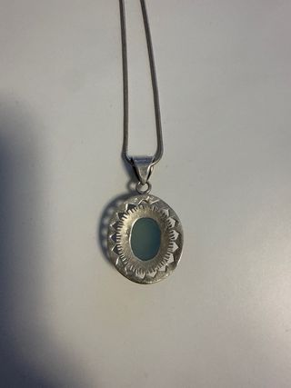 Collar Plata con Colgante Piedra Azul