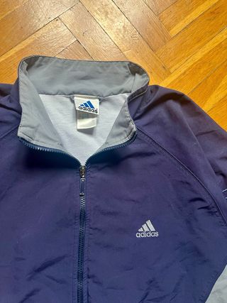 Adidas Vintage Track Jacket Azul Marino Full Zip