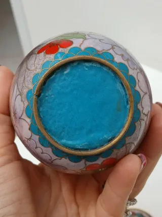 Coppia vasi cinesi cloisonné vintage