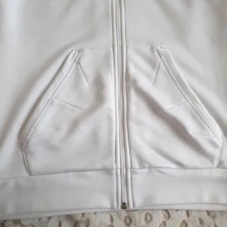 Felpa Adidas con cappuccio bianca e nera