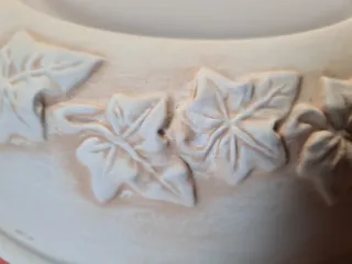 Lampada in ceramica con decoro foglia