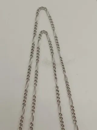 Collana unisex maglia figaro ciondolo sacro argent