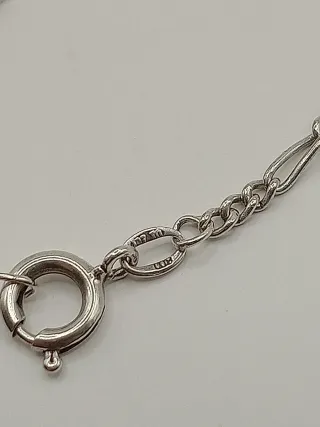 Collana unisex maglia figaro ciondolo sacro argent