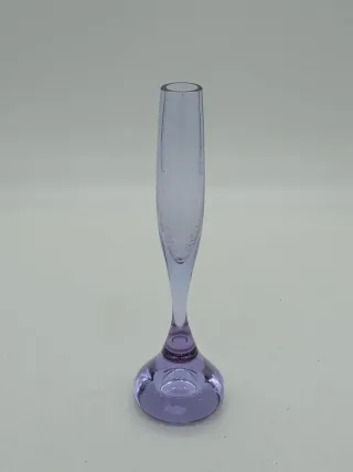 Vasetto mono fiore vetro viola alto 18 cm
