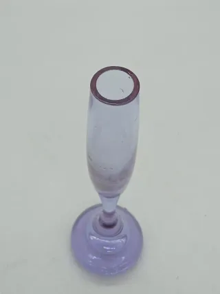 Vasetto mono fiore vetro viola alto 18 cm
