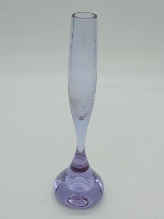 Vasetto mono fiore vetro viola alto 18 cm