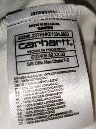 Camiseta Carhartt Blanca Manga Corta