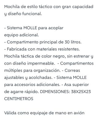 Mochila Táctica Militar 30L Impermeable