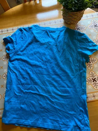 Camiseta Adidas Azul y Blanca Talla S