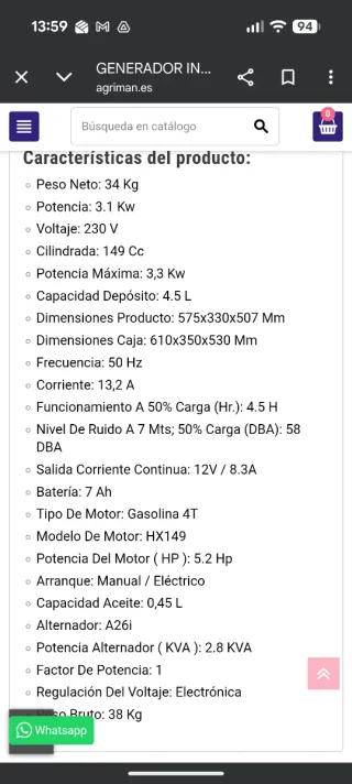 Generador Hyundai HY3000Sei HX149