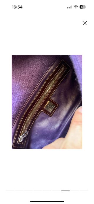 Borsa Fendi Baguette Viola Cashmere