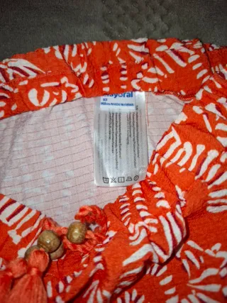 Conjunto Verano Crop Top y Falda Naranja