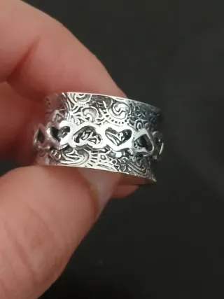 Anel giratório coração alívio ansiedade