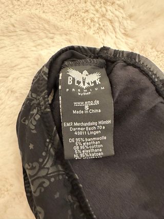 Top Bandeau Calaveras Negro EMP Talla Única