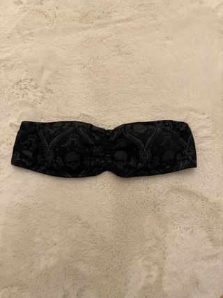 Top Bandeau Calaveras Negro EMP Talla Única