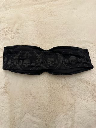 Top Bandeau Calaveras Negro EMP Talla Única