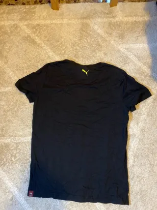 Camiseta Puma Negra y Amarilla Talla M