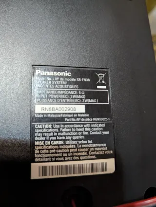 Panasonic SA-EN 38 Microcadena CD