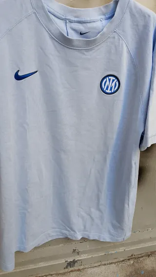Maglia calcio Inter Nike azzurra in cotone tg xl