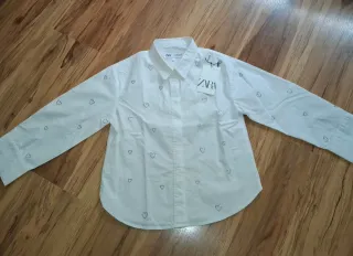 Conjunto niña Zara: Chaqueta, Camisa y Falda