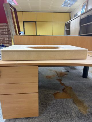 Encimera mármol natural 100x60x12 cm con hueco