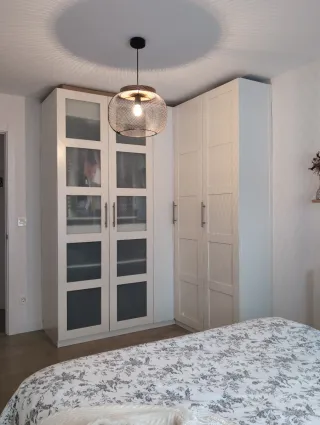 Armario Ikea PAX puertas cristal y madera