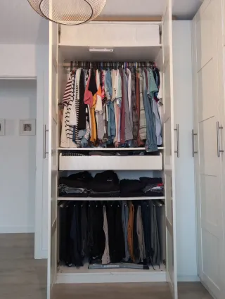 Armario Ikea PAX puertas cristal y madera