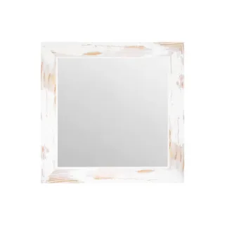 Espejo Cuadrado Blanco Envejecido 50x50cm