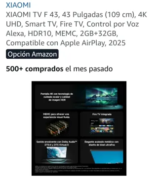 Xiaomi TV F43 4K UHD Smart TV