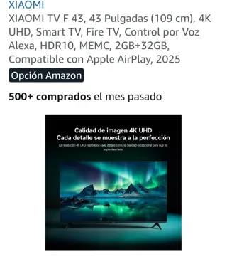 Xiaomi TV F43 4K UHD Smart TV