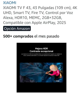 Xiaomi TV F43 4K UHD Smart TV