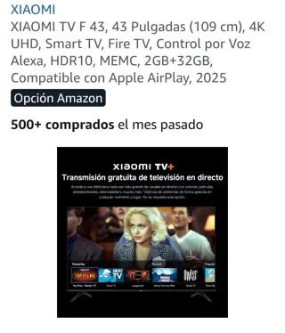 Xiaomi TV F43 4K UHD Smart TV