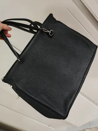Borsa vera pelle Made in Italy zebrata