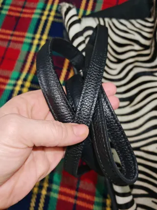 Borsa vera pelle Made in Italy zebrata