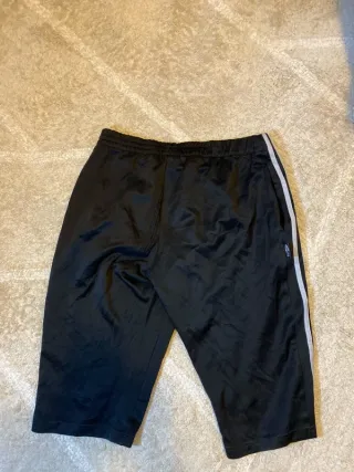 Adidas Capri Pantalón Pirata Negro Blanco Y2K