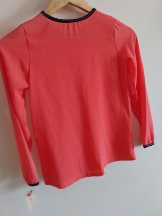 Blusa salmão com pendente coração 12 anos