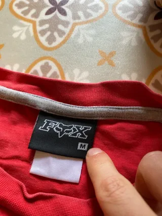 Camiseta Fox Roja y Gris Talla L