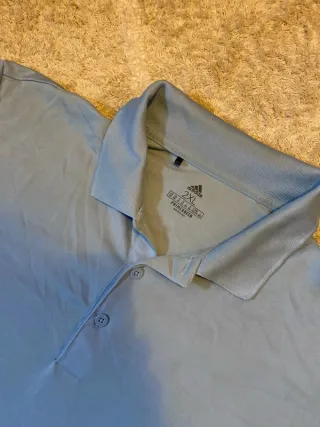 Polo Adidas azul deportivo Y2K